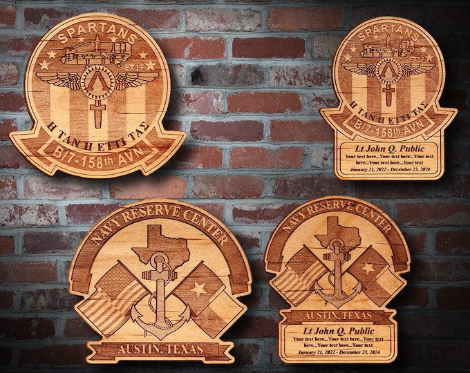 Wooden Misc. Military Patch Plaque 86