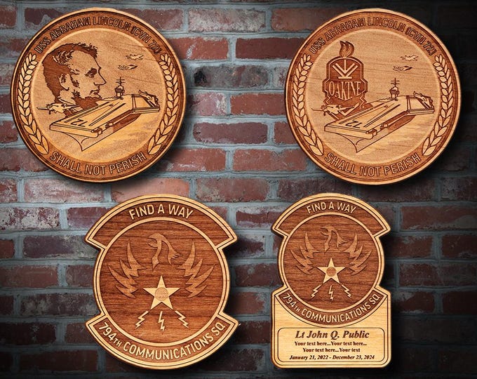 Wooden Misc. Military Patch Plaque #102