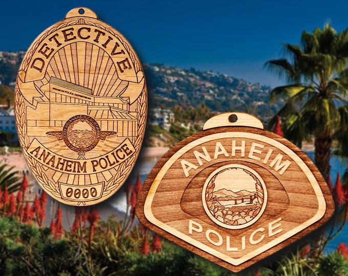 Anaheim Police Badge & Patch Ornament