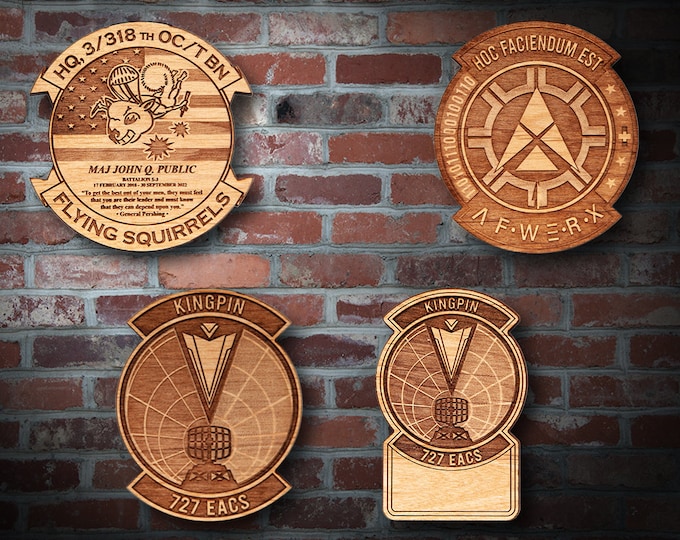 Wooden Misc. Military Patch Plaque 36
