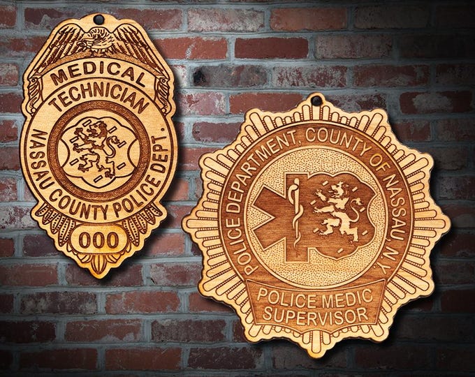 Nassau County PD Badge and Patch Plaques 2