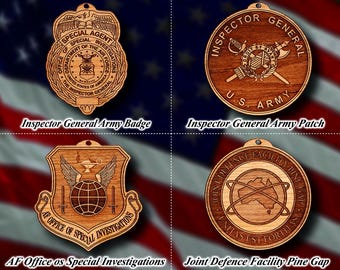 Misc. Wooden Military Badge or Patch Ornament #106