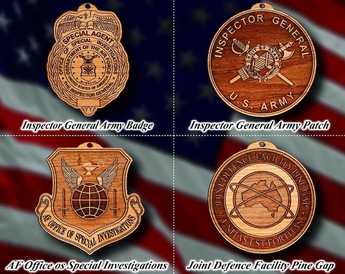 Misc. Wooden Military Badge or Patch Ornament #106