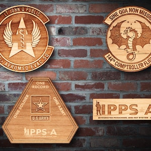 Wooden Misc. Military Patch Plaque 28