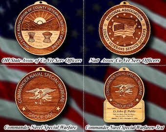 Wooden Misc. Military Patch Ornament #131