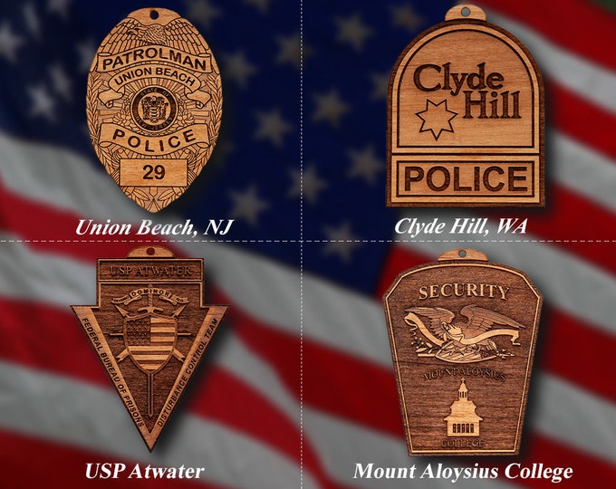 Misc. Wooden Badge or Shoulder Patch Ornament 11