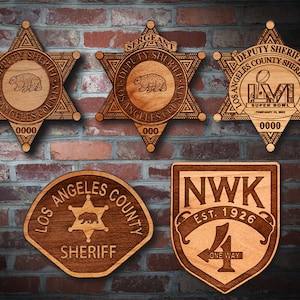 Wooden LA County Sheriff Badge or Patch Plaque