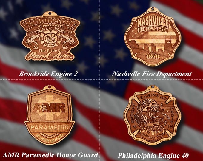Misc. EMS FD Badge or Patch Ornament #24