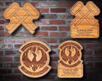 Wooden Misc. Military Patch Plaque #128