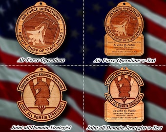 Wooden Misc. Military Patch Ornament #119