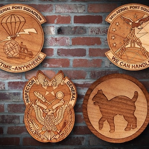 Wooden Misc. Military Patch Plaque 26