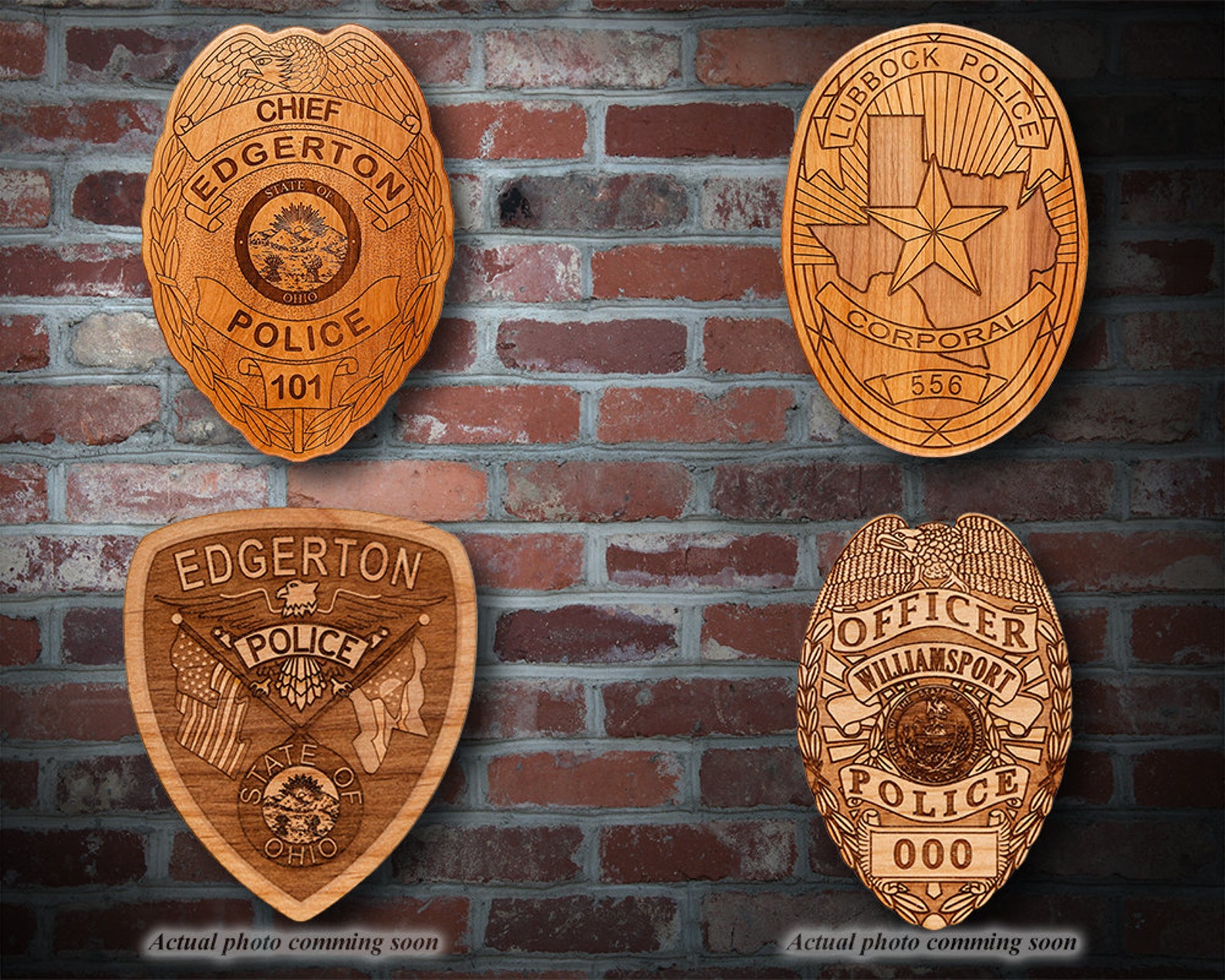 Personalized Police Badge/patch Plaque 2 Etsy