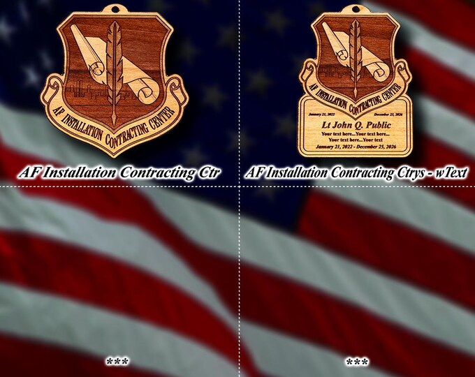 Wooden Misc. Military Patch Ornament #129