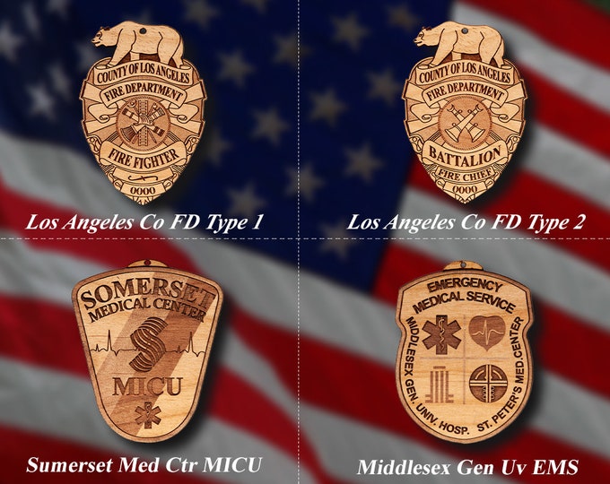 Misc. EMS FD Badge or Shoulder Patch Ornament #15