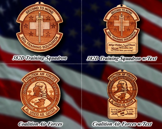 Wooden Misc. Military Patch Ornament 52
