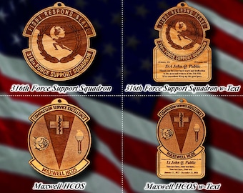 Wooden Misc. Military Patch Ornament #133