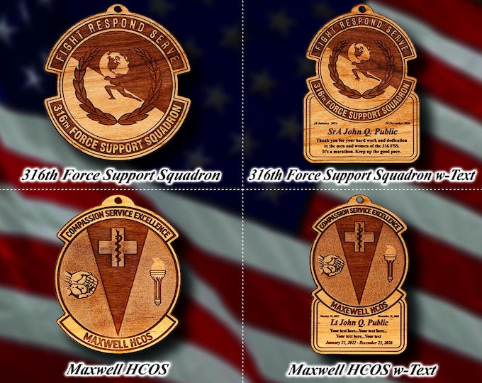 Wooden Misc. Military Patch Ornament #133