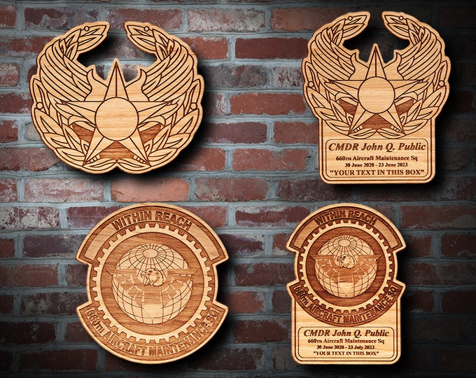 Wooden Misc. Military Patch Plaque 54