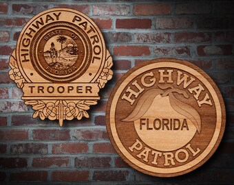 Wooden Florida HP Badge or Patch Plaque