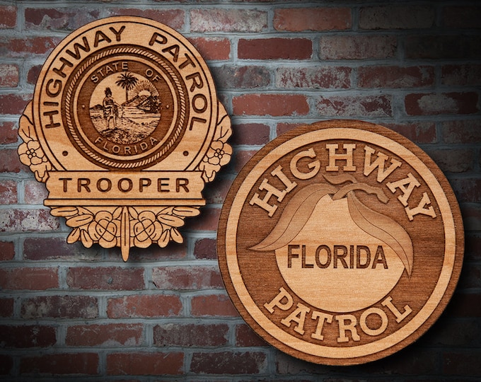 Wooden Florida HP Badge or Patch Plaque