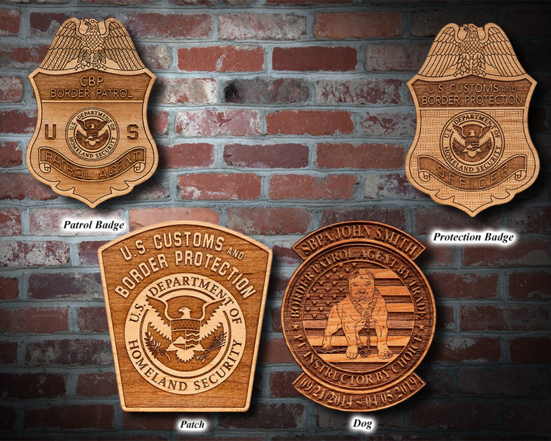 Personalized Wooden CBP Border Patrol Badge or Patch Plaque - Etsy