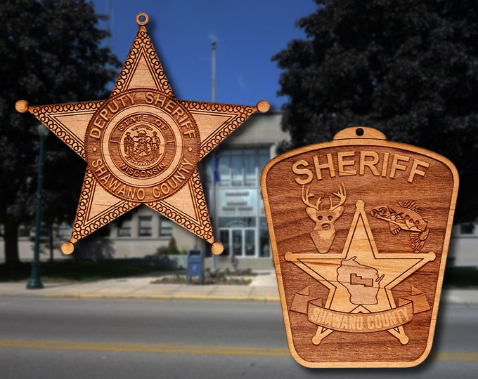 Shawano Co WI Police Badge or Patch Ornament