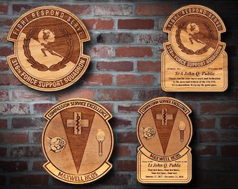 Wooden Misc. Military Patch Plaque #133