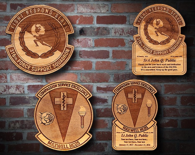 Wooden Misc. Military Patch Plaque #133