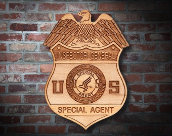 Wooden Dept. Health & Human Services Plaque