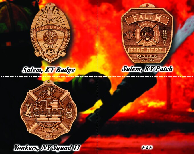 Misc. EMS FD Badge or Shoulder Patch Ornament #4