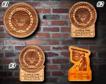 Wooden Misc. Military Patch Plaque 75