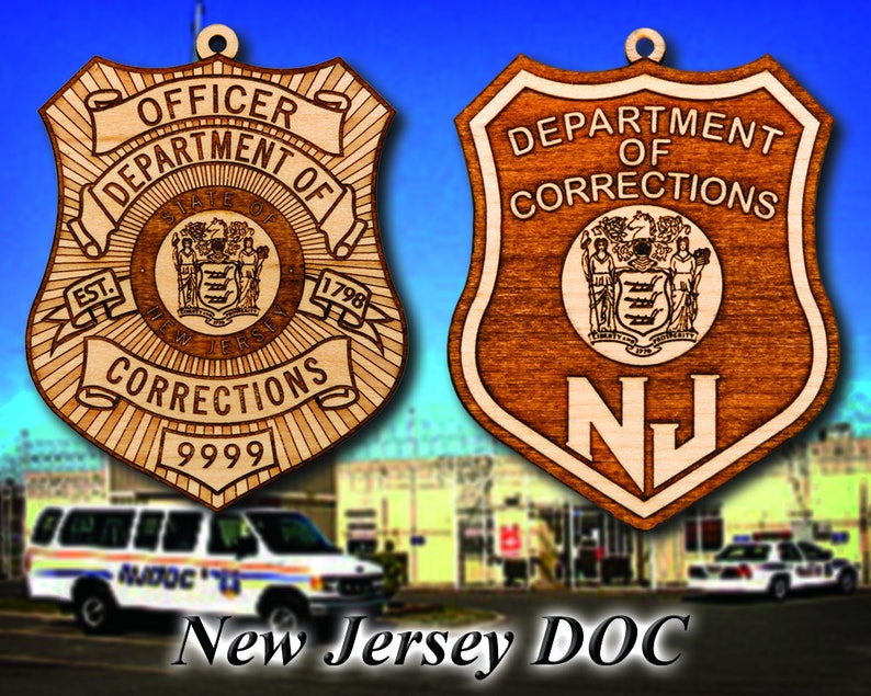 Personalized Wooden New Jersey Department of Corrections Etsy