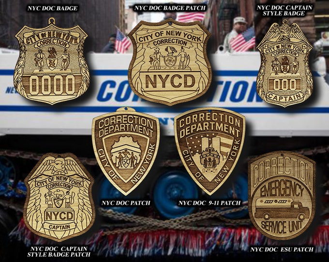 NY City DOC Badge or Patch Ornament