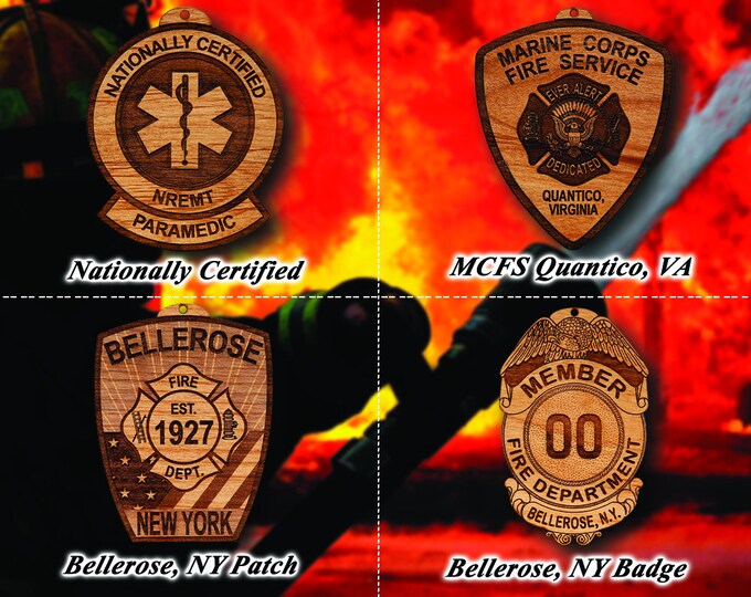 Misc. EMS FD Badge or Shoulder Patch Ornament #2