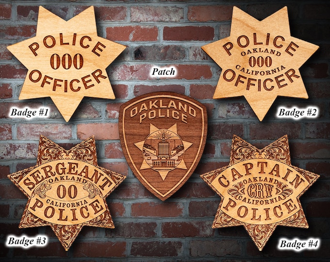 Oakland CA Police Patch Plaque