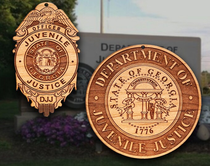 Georgia Juvenile Justice Badge and Patch Ornament