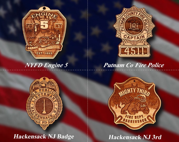Misc. EMS FD Badge or Patch Ornament #22
