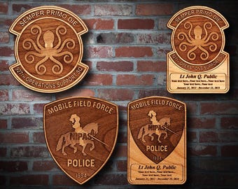 Wooden Misc. Military Patch Plaque #107