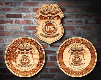 FDA Badge and Logo Plaques
