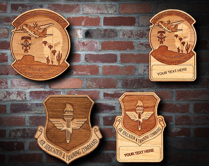 Wooden Misc. Military Patch Plaque 58