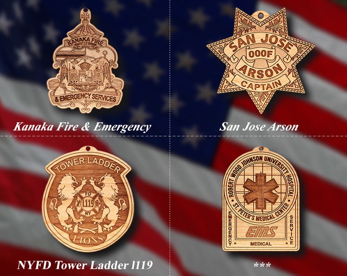 Misc. EMS FD Badge or Patch Ornament #19