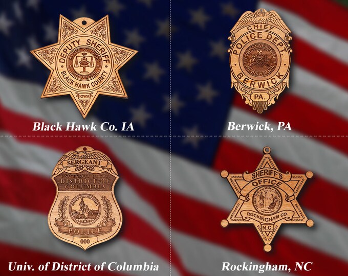 Misc. Wooden Badge or Shoulder Patch Ornament 41