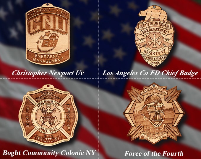 Misc. EMS FD Badge or Patch Ornament #16