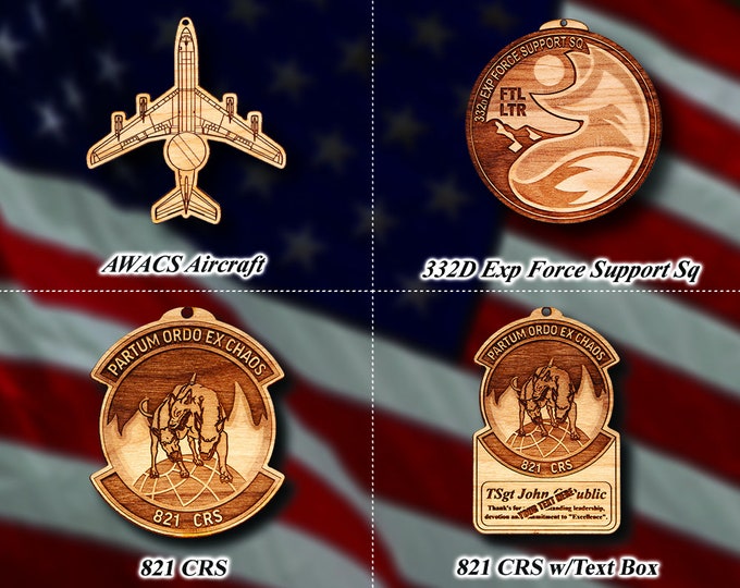 Wooden Misc. Military Patch Ornament 34