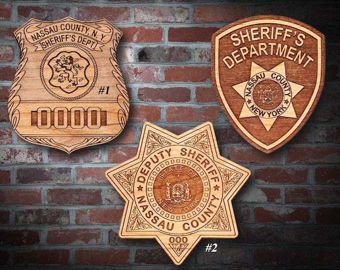 Nassau County Sheriff Badge and Patch Plaques