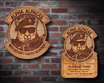 Wooden Misc. Military Patch Plaque #126