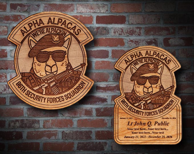 Wooden Misc. Military Patch Plaque #126