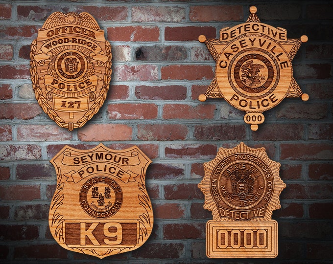 Wooden Miscellaneous  Police Badge or Patch Plaque #29
