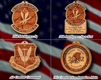 Misc. Wooden Military Badge or Patch Ornament #109
