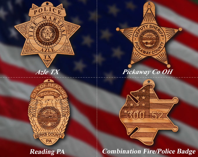Misc. Wooden Badge or Shoulder Patch Ornament 26